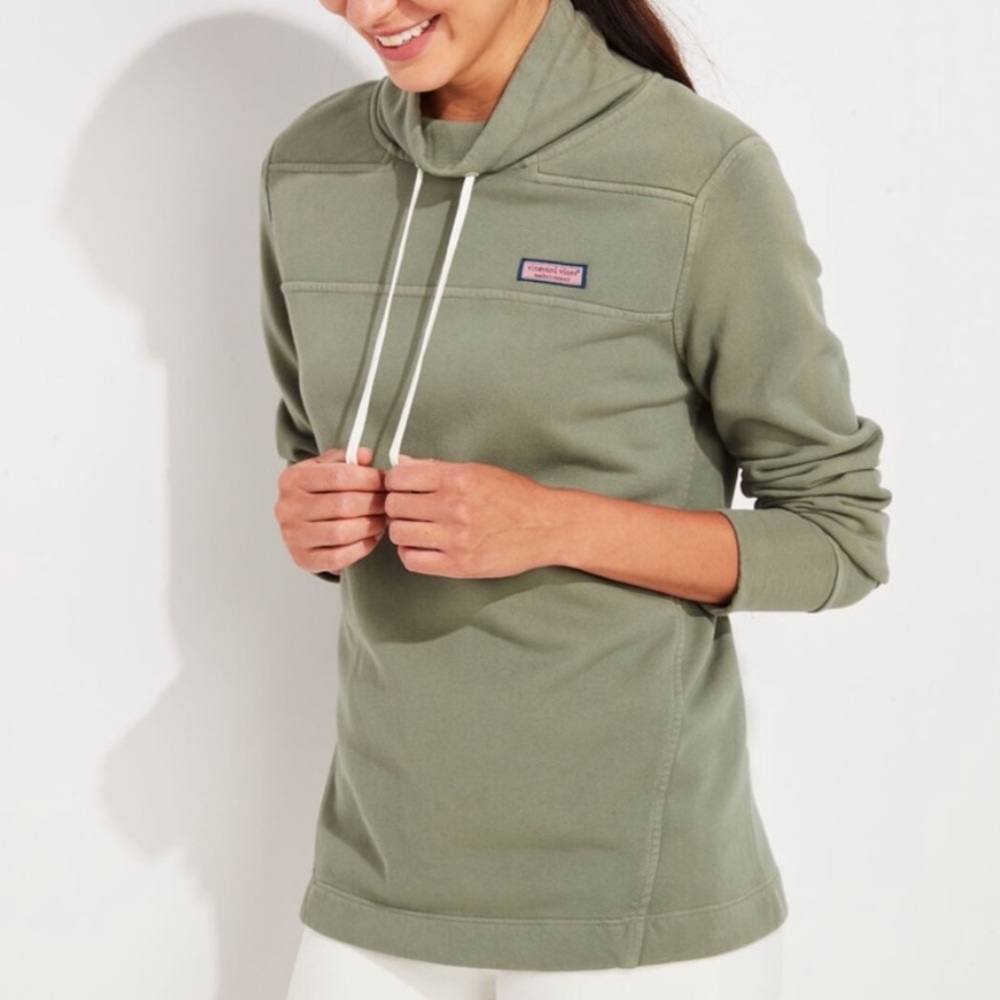 Vineyard Vines Olive Turtleneck Shep Shirt